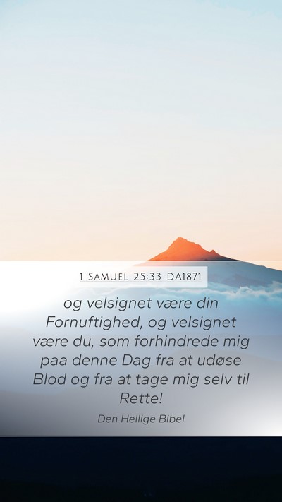 1 Samuel 25:33 DA1871 Bible Verse Image