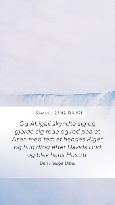 1 Samuel 25:42 DA1871 Bible Verse Image