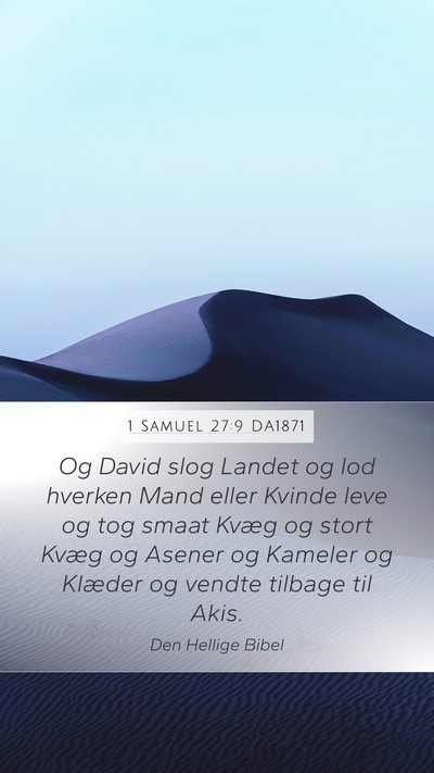 1 Samuel 27:9 DA1871 Bible Verse Image