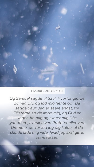 1 Samuel 28:15 DA1871 Bible Verse Image