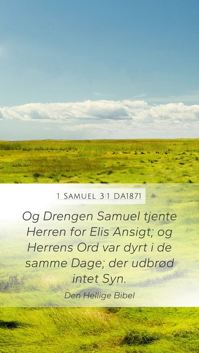 1 Samuel 3:1 DA1871 Bible Verse Image