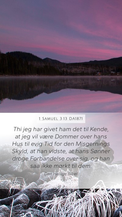 1 Samuel 3:13 DA1871 Bible Verse Image