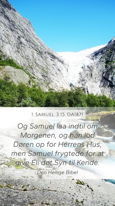 1 Samuel 3:15 DA1871 Bible Verse Image