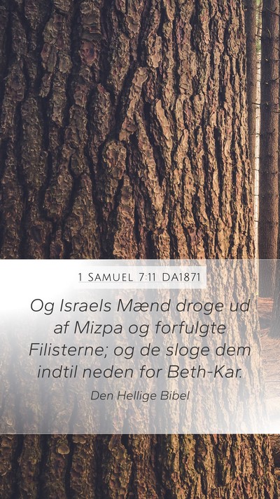 1 Samuel 7:11 DA1871 Mobile Phone Wallpaper - Og Israels Mænd droge ud af Mizpa og forfulgte - Mobile Bible Verse Wallpaper