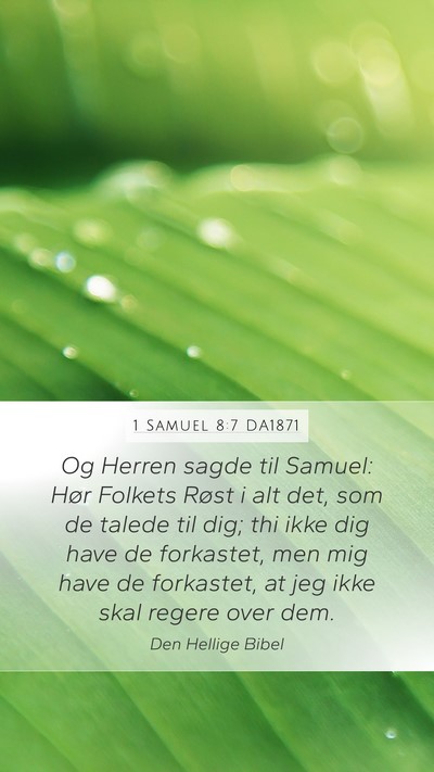 1 Samuel 8:7 DA1871 Bible Verse Image