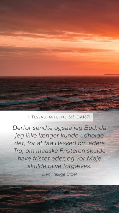 1 Tessalonikerne 3:5 DA1871 Bible Verse Image