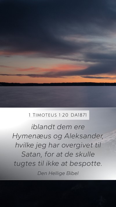 1 Timoteus 1:20 DA1871 Bible Verse Image