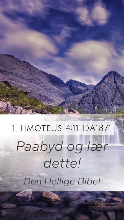 1 Timoteus 4:11 DA1871 Bible Verse Image