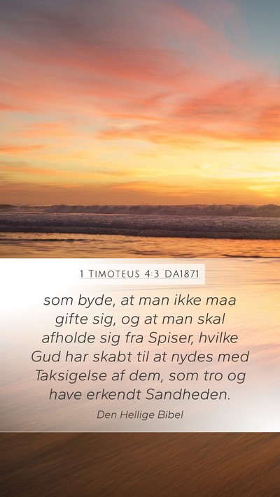 1 Timoteus 4:3 DA1871 Bible Verse Image