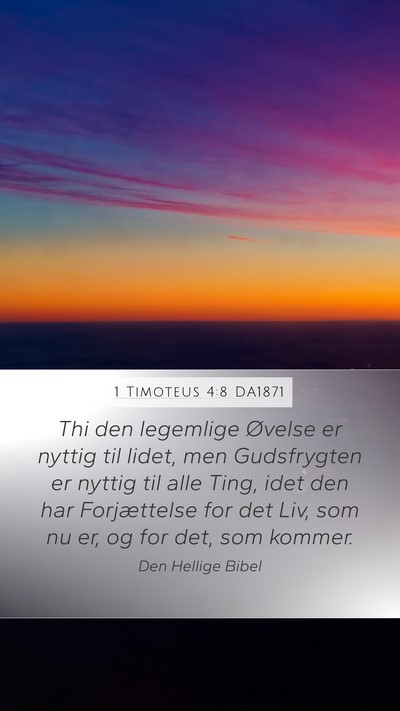 1 Timoteus 4:8 DA1871 Bible Verse Image