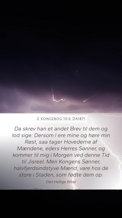 2 Kongebog 10:6 DA1871 Bible Verse Image