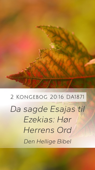 2 Kongebog 20:16 DA1871 Bible Verse Image