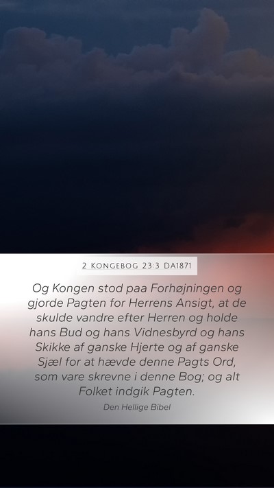 2 Kongebog 23:3 DA1871 Bible Verse Image