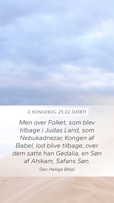 2 Kongebog 25:22 DA1871 Bible Verse Image