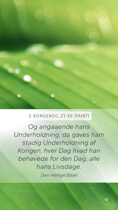 2 Kongebog 25:30 DA1871 Bible Verse Image
