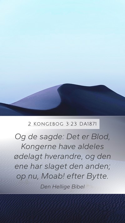 2 Kongebog 3:23 DA1871 Mobile Phone Wallpaper - Og de sagde: Det er Blod, Kongerne have aldeles - Mobile Bible Verse Wallpaper