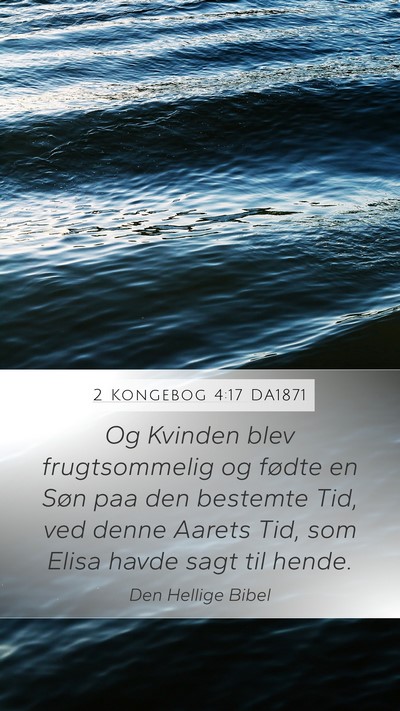 2 Kongebog 4:17 DA1871 Mobile Phone Wallpaper - Og Kvinden blev frugtsommelig og fødte en Søn - Mobile Bible Verse Wallpaper