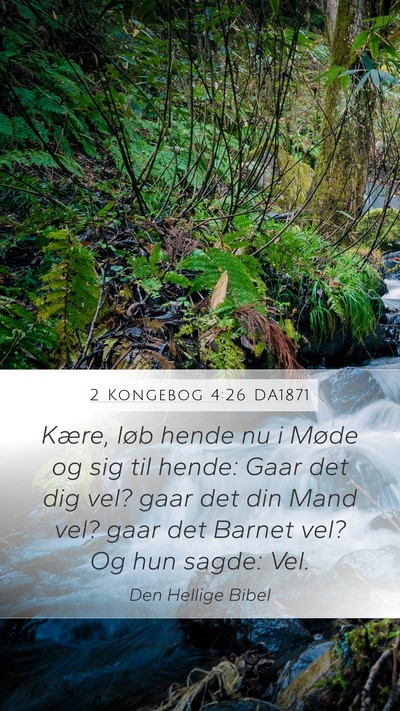 2 Kongebog 4:26 DA1871 Mobile Phone Wallpaper - Kære, løb hende nu i Møde og sig til hende: - Mobile Bible Verse Wallpaper
