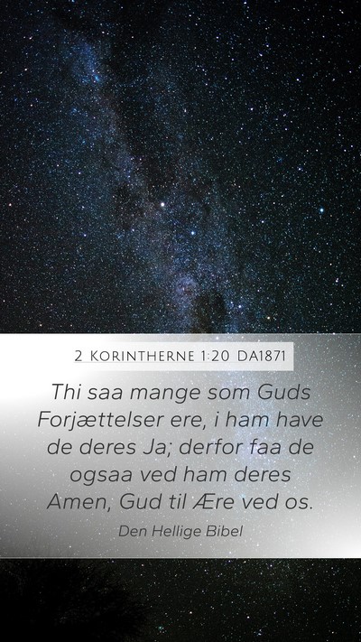 2 Korintherne 1:20 DA1871 Bible Verse Image
