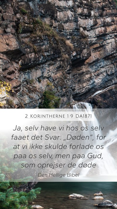 2 Korintherne 1:9 DA1871 Bible Verse Image