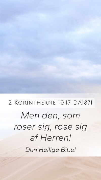 2 Korintherne 10:17 DA1871 Bible Verse Image