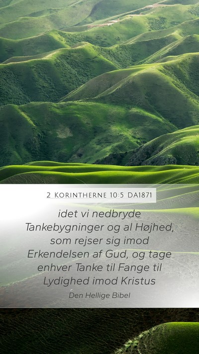 2 Korintherne 10:5 DA1871 Bible Verse Image
