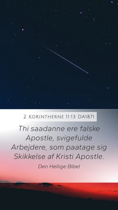 2 Korintherne 11:13 DA1871 Bible Verse Image