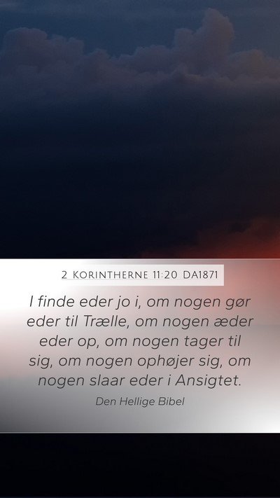 2 Korintherne 11:20 DA1871 Bible Verse Image