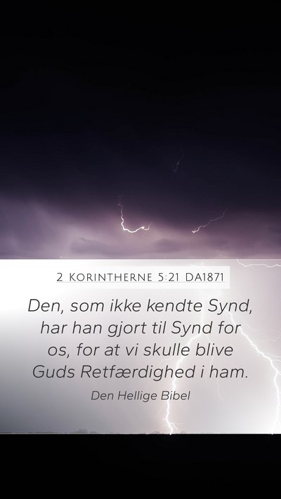 2 Korintherne 5:21 DA1871 Bible Verse Image