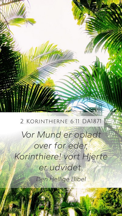 2 Korintherne 6:11 DA1871 Bible Verse Image