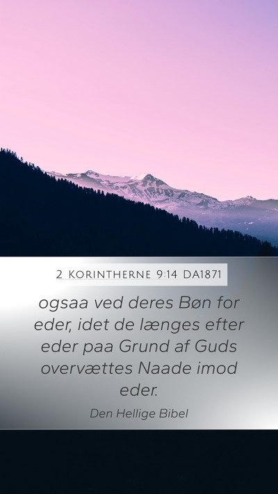 2 Korintherne 9:14 DA1871 Bible Verse Image