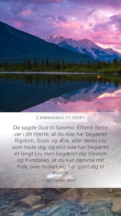 2 Krønikebog 1:11 DA1871 Bible Verse Image