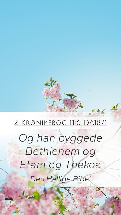 2 Krønikebog 11:6 DA1871 Bible Verse Image