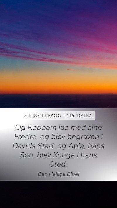 2 Krønikebog 12:16 DA1871 Bible Verse Image