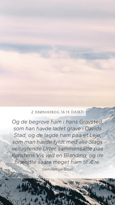 2 Krønikebog 16:14 DA1871 Bible Verse Image