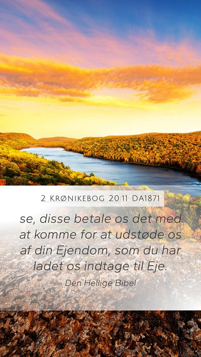 2 Krønikebog 20:11 DA1871 Bible Verse Image