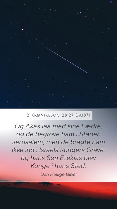2 Krønikebog 28:27 DA1871 Bible Verse Image