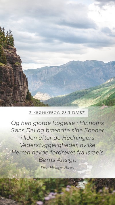 2 Krønikebog 28:3 DA1871 Bible Verse Image