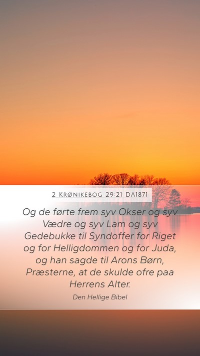 2 Krønikebog 29:21 DA1871 Bible Verse Image