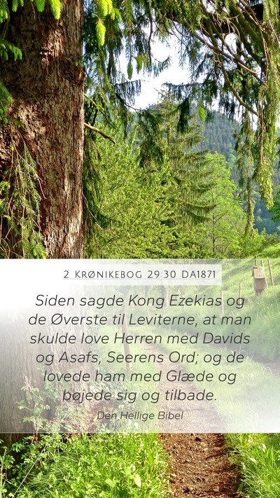 2 Krønikebog 29:30 DA1871 Bible Verse Image
