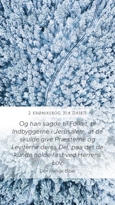 2 Krønikebog 31:4 DA1871 Bible Verse Image