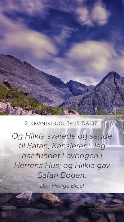 2 Krønikebog 34:15 DA1871 Bible Verse Image