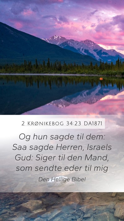 2 Krønikebog 34:23 DA1871 Bible Verse Image