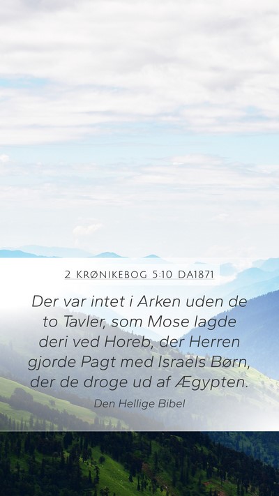 2 Krønikebog 5:10 DA1871 Bible Verse Image