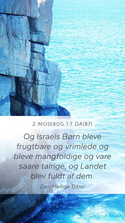 2 Mosebog 1:7 DA1871 Bible Verse Image