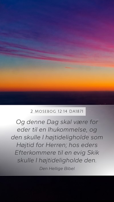 2 Mosebog 12:14 DA1871 Bible Verse Image