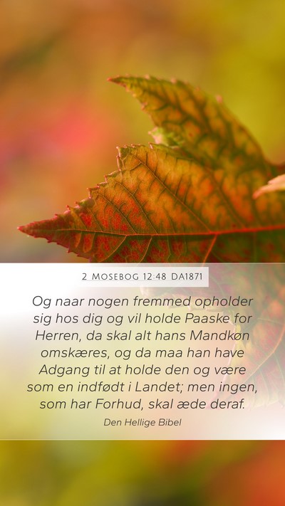 2 Mosebog 12:48 DA1871 Bible Verse Image