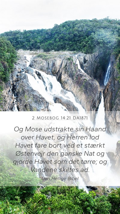 2 Mosebog 14:21 DA1871 Bible Verse Image