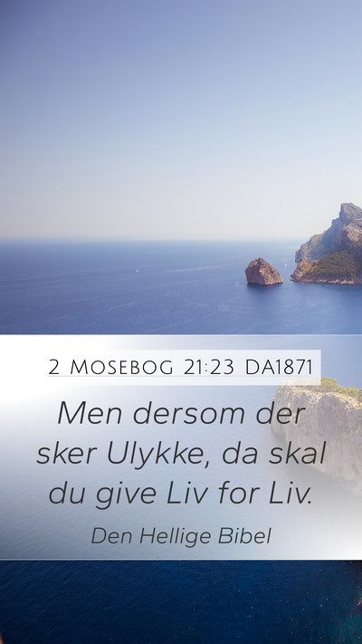2 Mosebog 21:23 DA1871 Mobile Phone Wallpaper - Men dersom der sker Ulykke, da skal du give Liv - Mobile Bible Verse Wallpaper