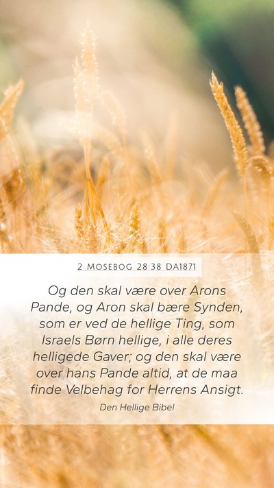 2 Mosebog 28:38 DA1871 Bible Verse Image